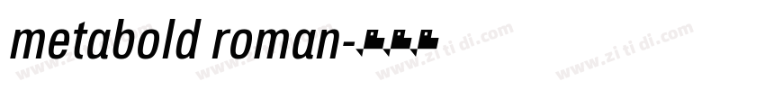 metabold roman字体转换